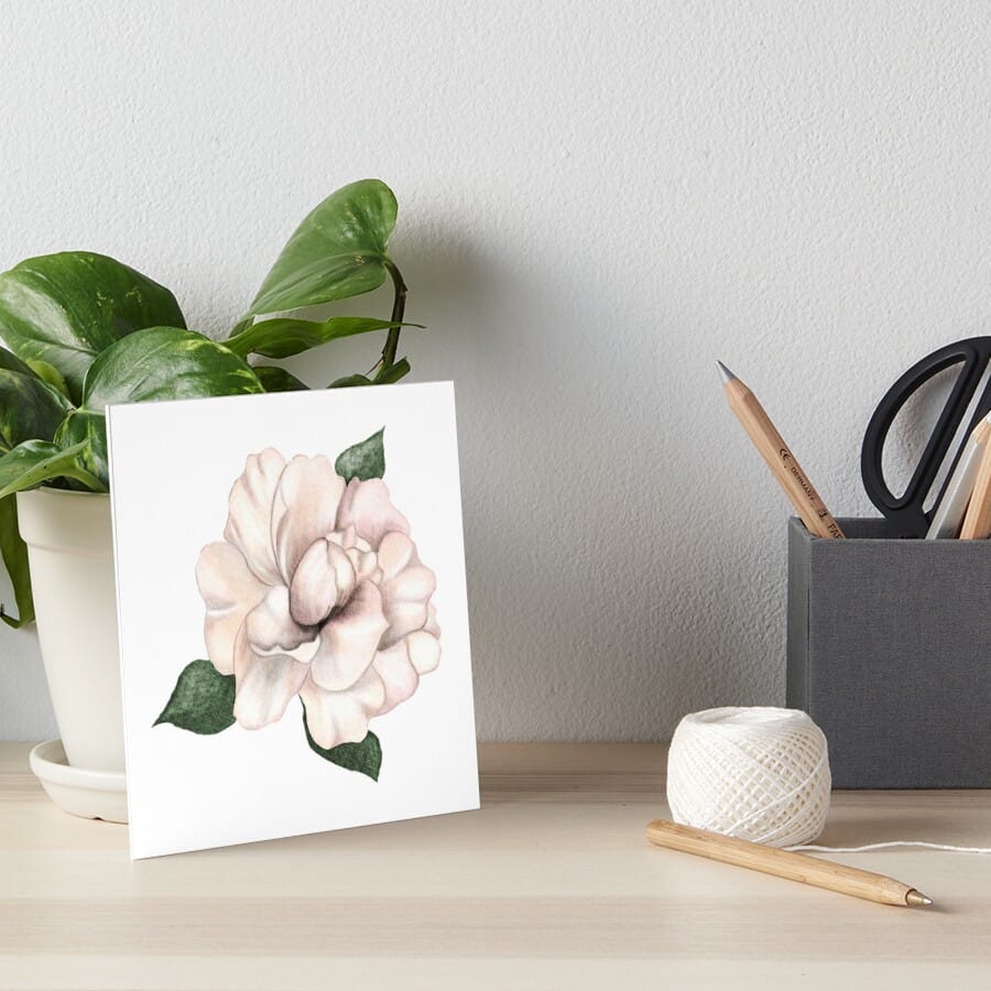 handgezeichnete Geranie Blüte mit Aquarelloptik von Design Michaelis